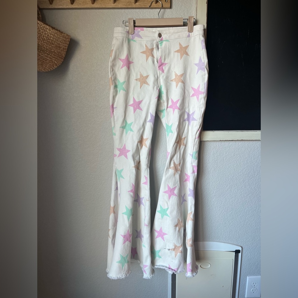 Peach Love California Starry‎ Flare Pants M